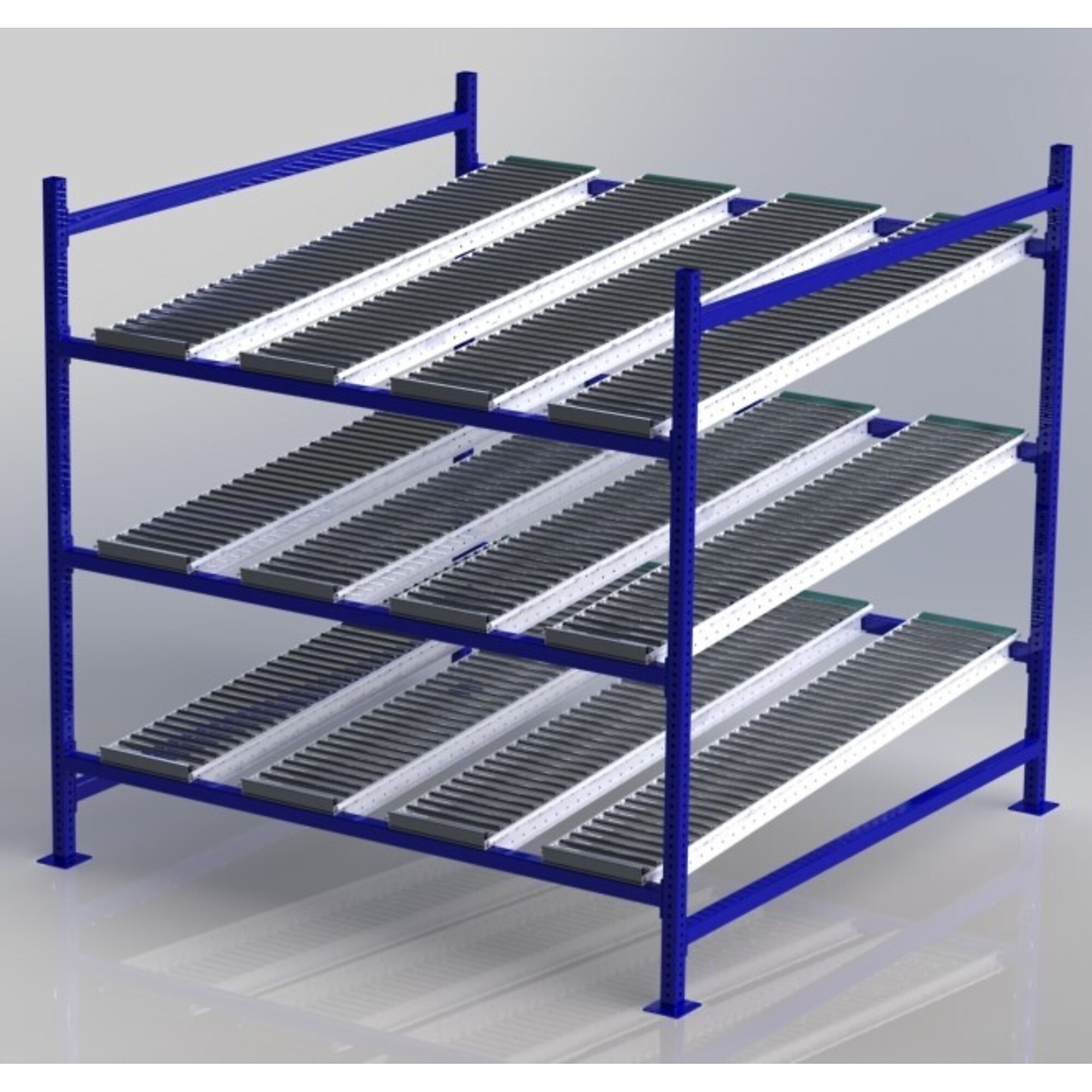 Unex, Gravity Flow Rack Starter, Overall Height 72 in, Width 72 in, Depth 72 in, Model# CF99SR72723-S